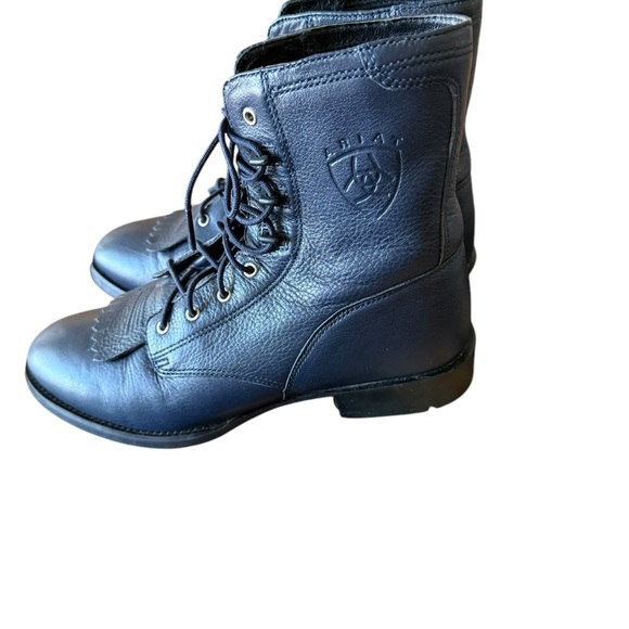 Ariat Rare Navy Blue Ankle Boots with Lace-Up Design Perforated Detailing 9 - Picture 5 of 8